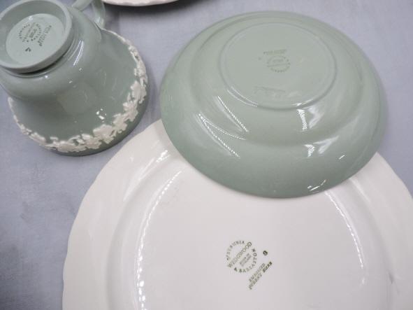 Wedgwood Queens ware Celadon Green mix pattern 12pcs