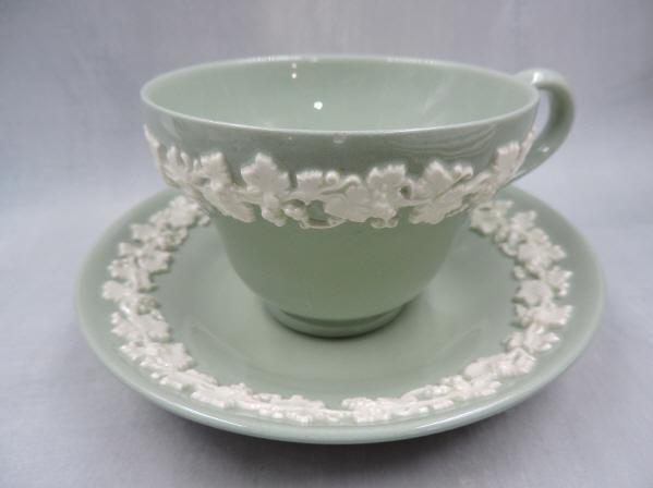 Wedgwood Queens ware Celadon Green mix pattern 12pcs