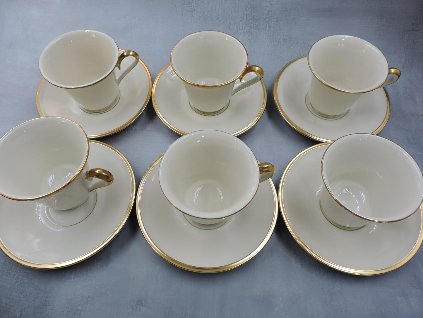 Lenox Eternal 3 tired serving tray and Tea Cup/Saucer for 6 Person