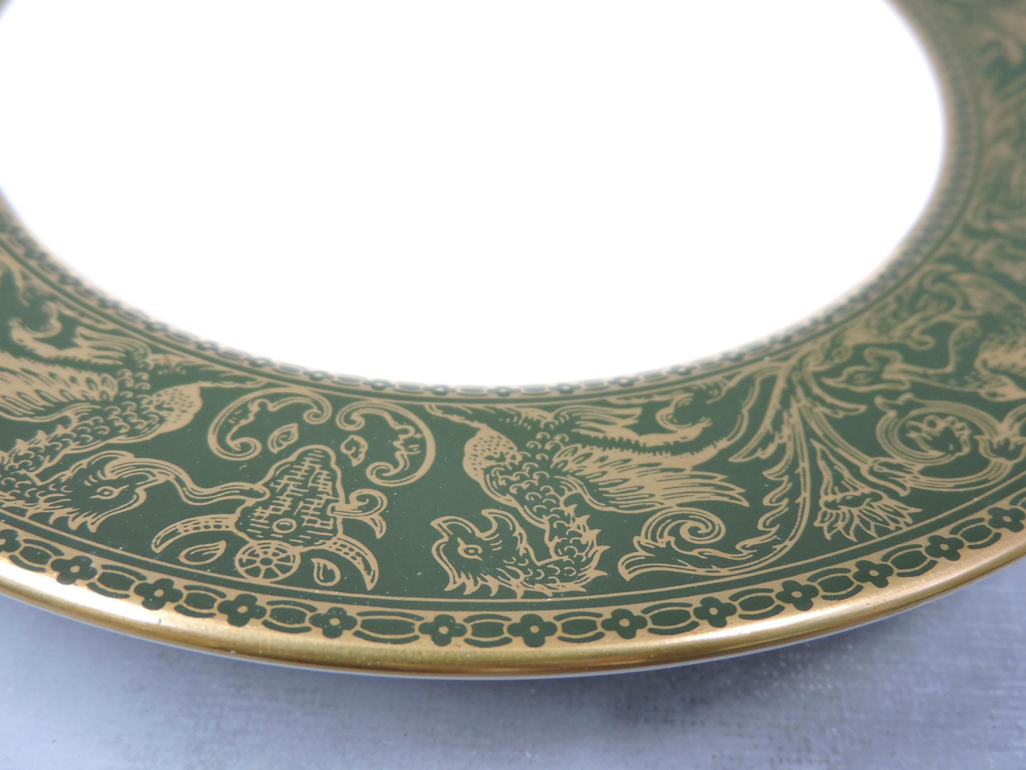 Wedgwood Florentine Green Gold W4170 Salad Plate Set of 4