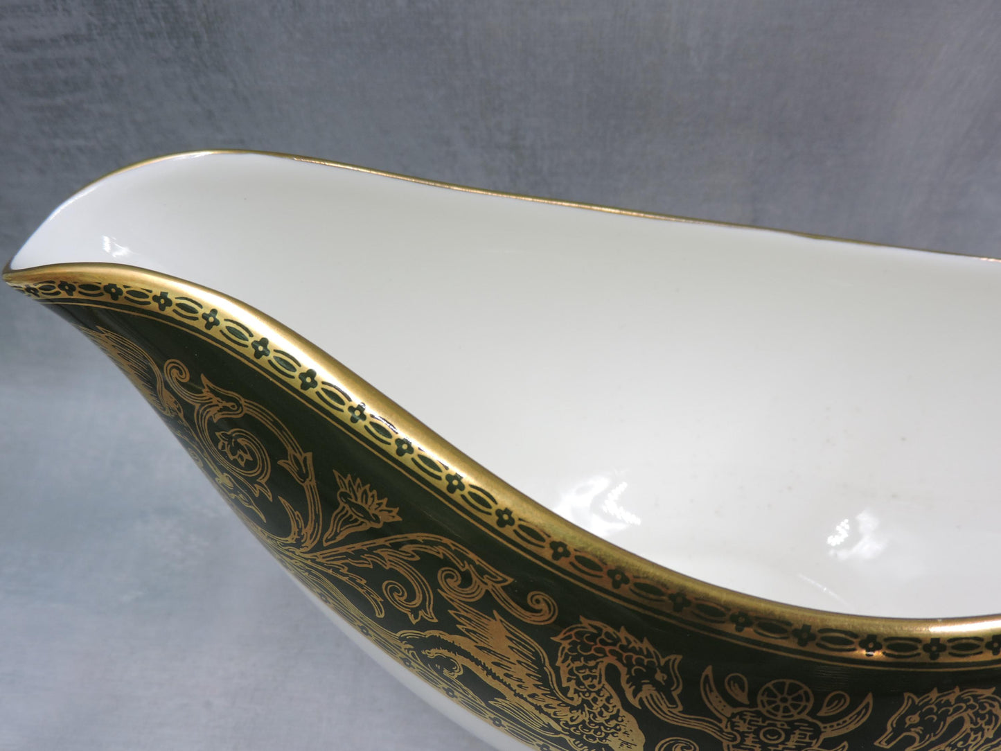 Wedgwood Florentine Green Gold W4170 Gravy boat (s)