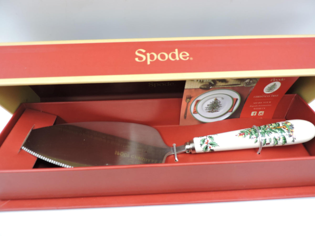 Spode Christmas tree Tea Spoon , Cake Server, Salad Server, Spreader set