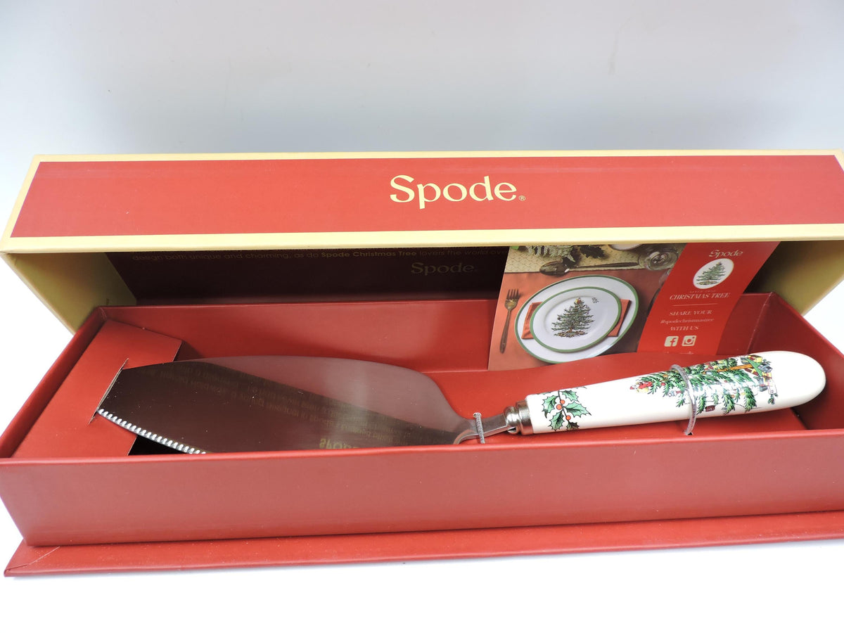 Spode Christmas tree Tea Spoon , Cake Server, Salad Server, Spreader set