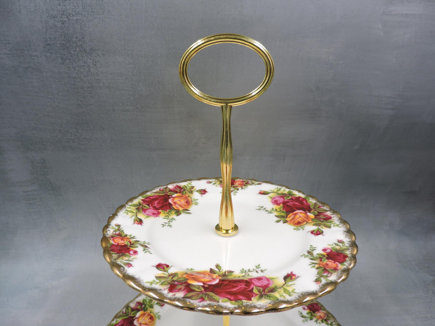 Royal Albert Old Country Roses 2 Tired Dessert Stand #1483