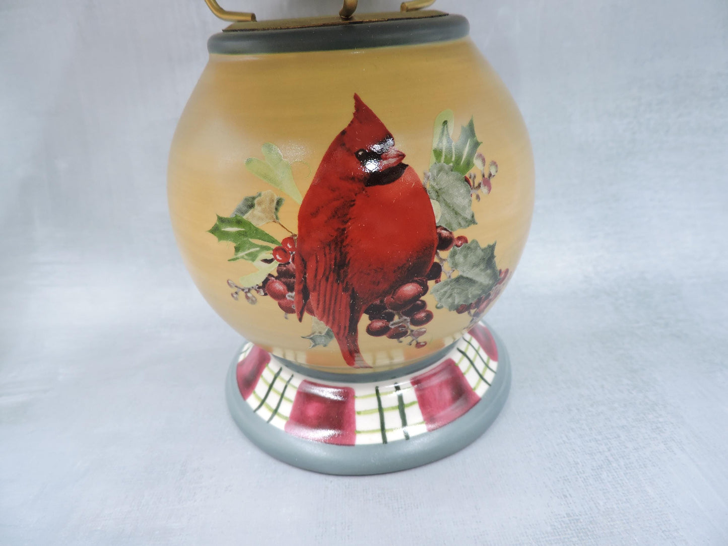 Lenox  holiday Winter greetings tealight lamp