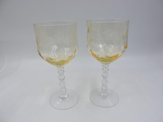 Frostria Etsy Yellow Claret Set of 2