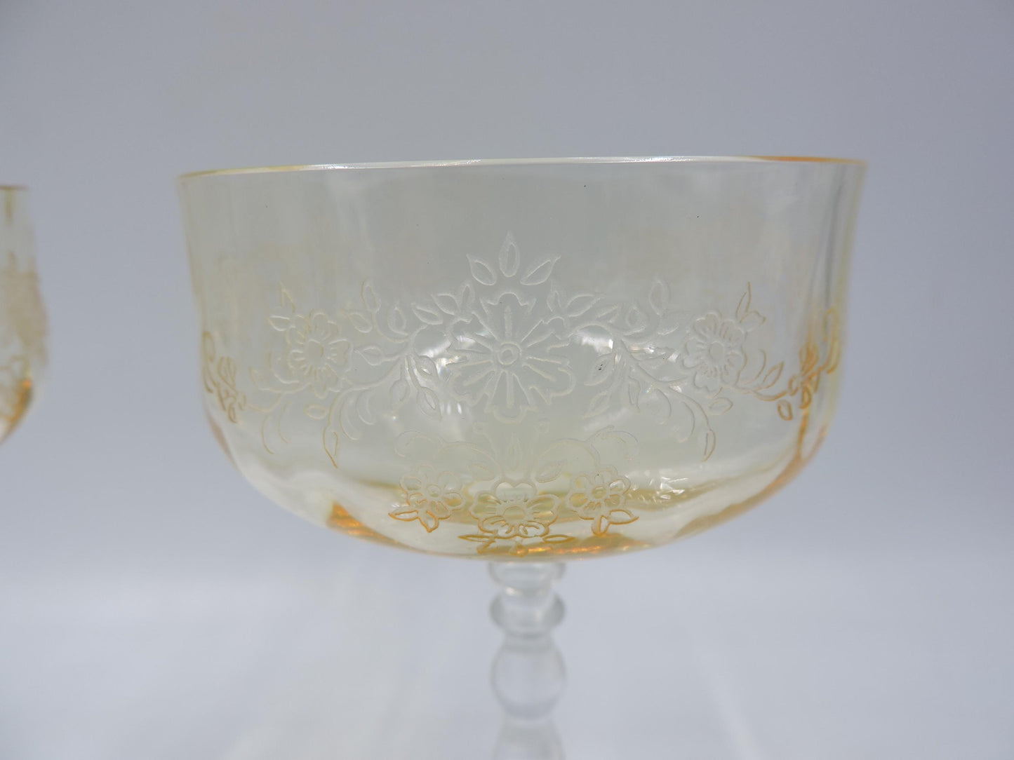 Frostria Etch Champagne/Tall Sherbet of 2