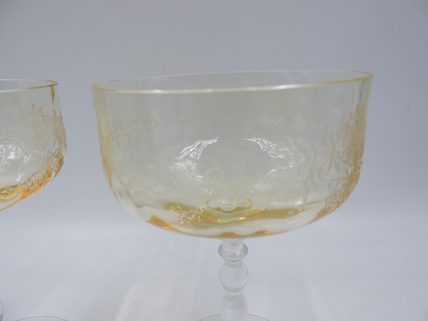 Frostria Etch Champagne/Tall Sherbet of 2