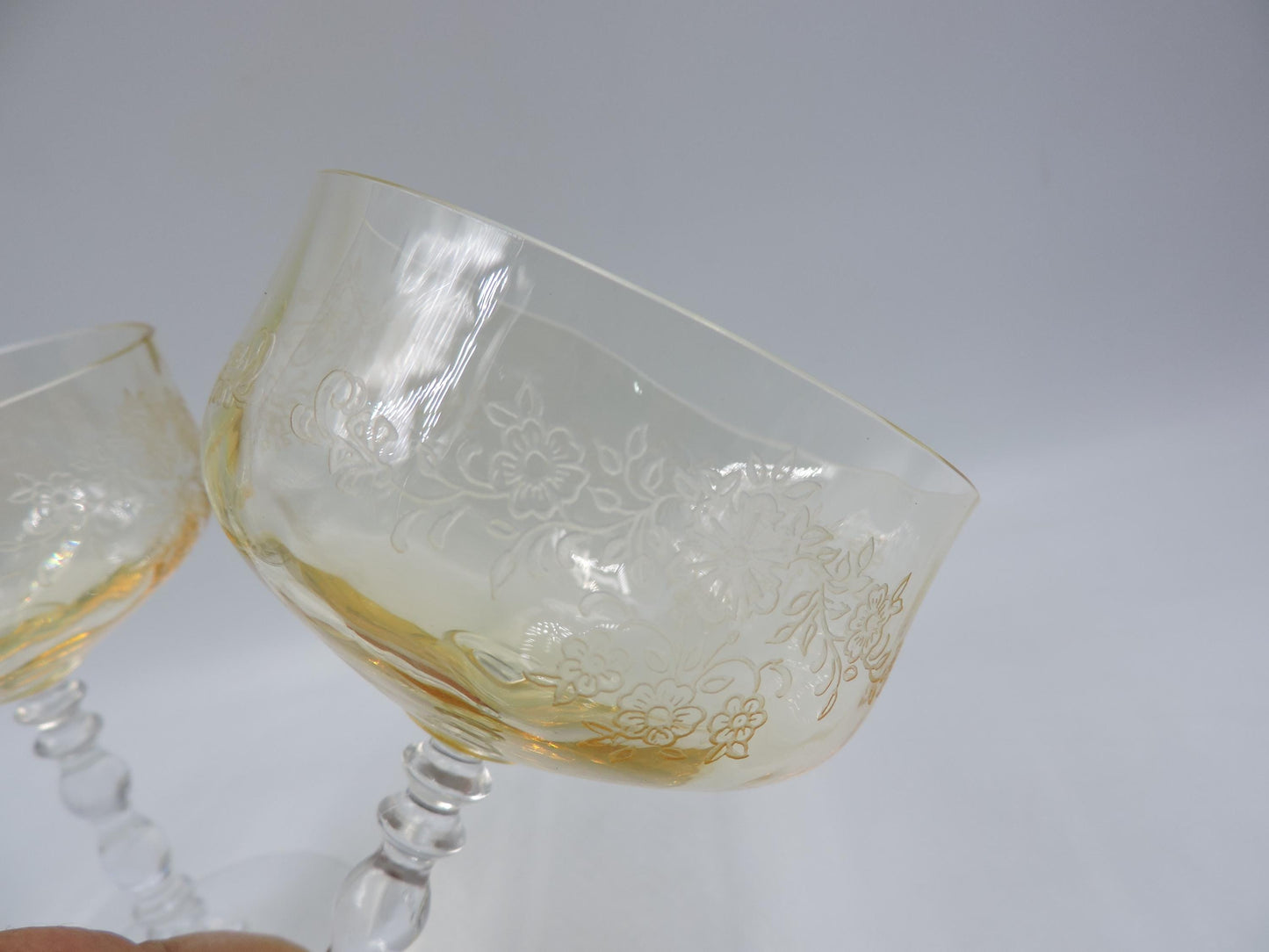 Frostria Etch Champagne/Tall Sherbet of 2