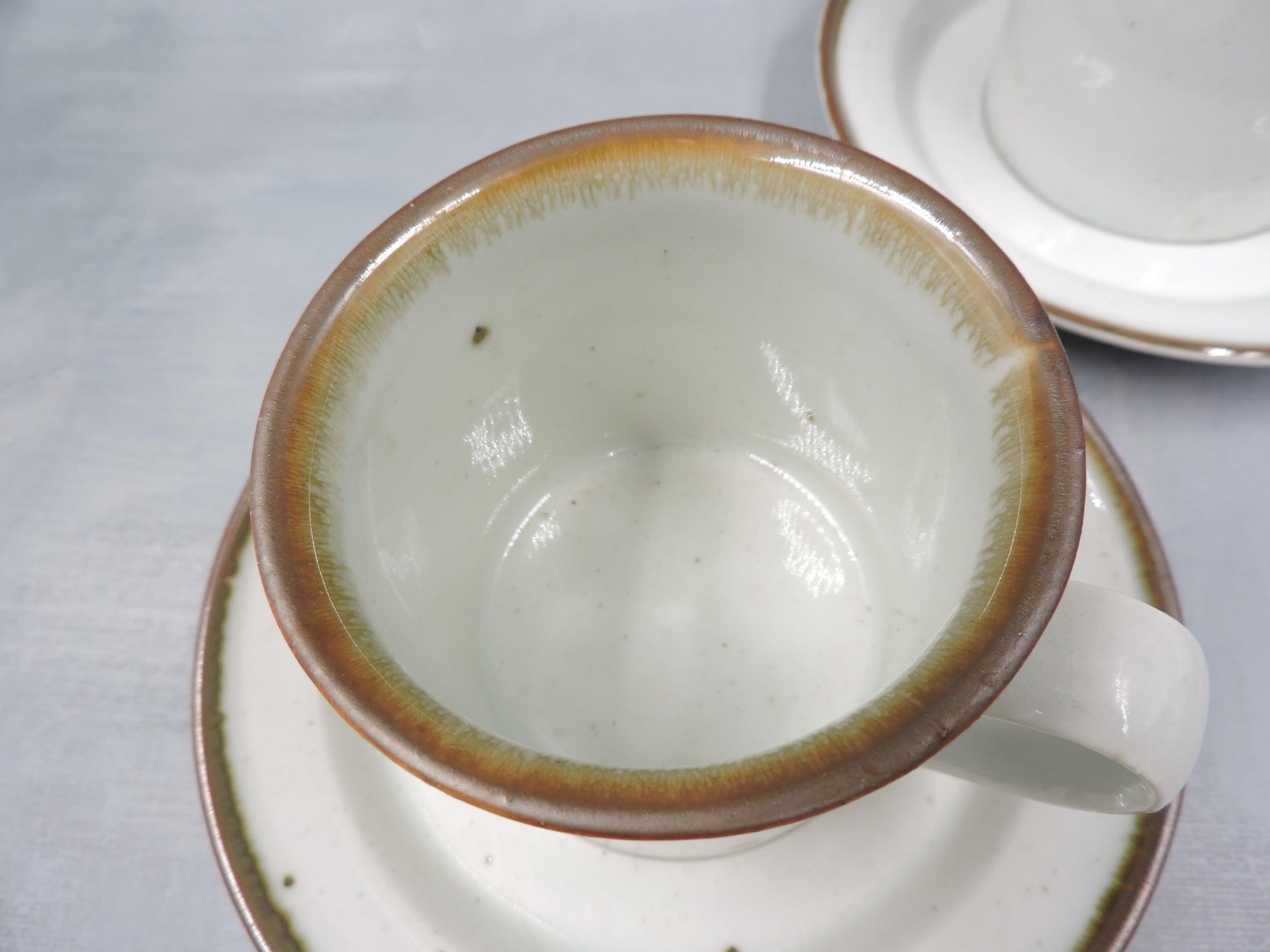 Dansk Mist Coffee Cup and Saucer for Two