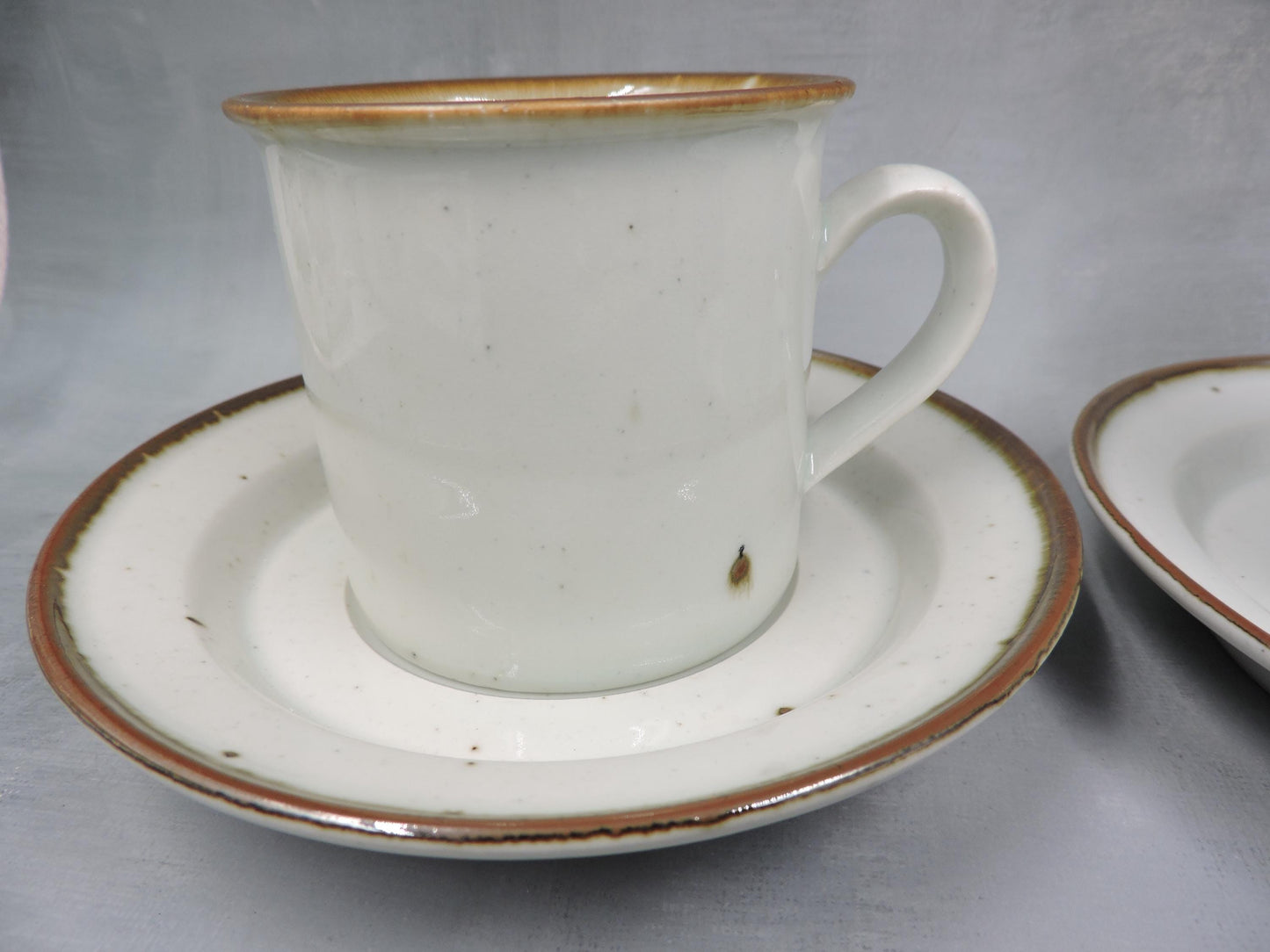 Dansk Mist Coffee Cup and Saucer for Two