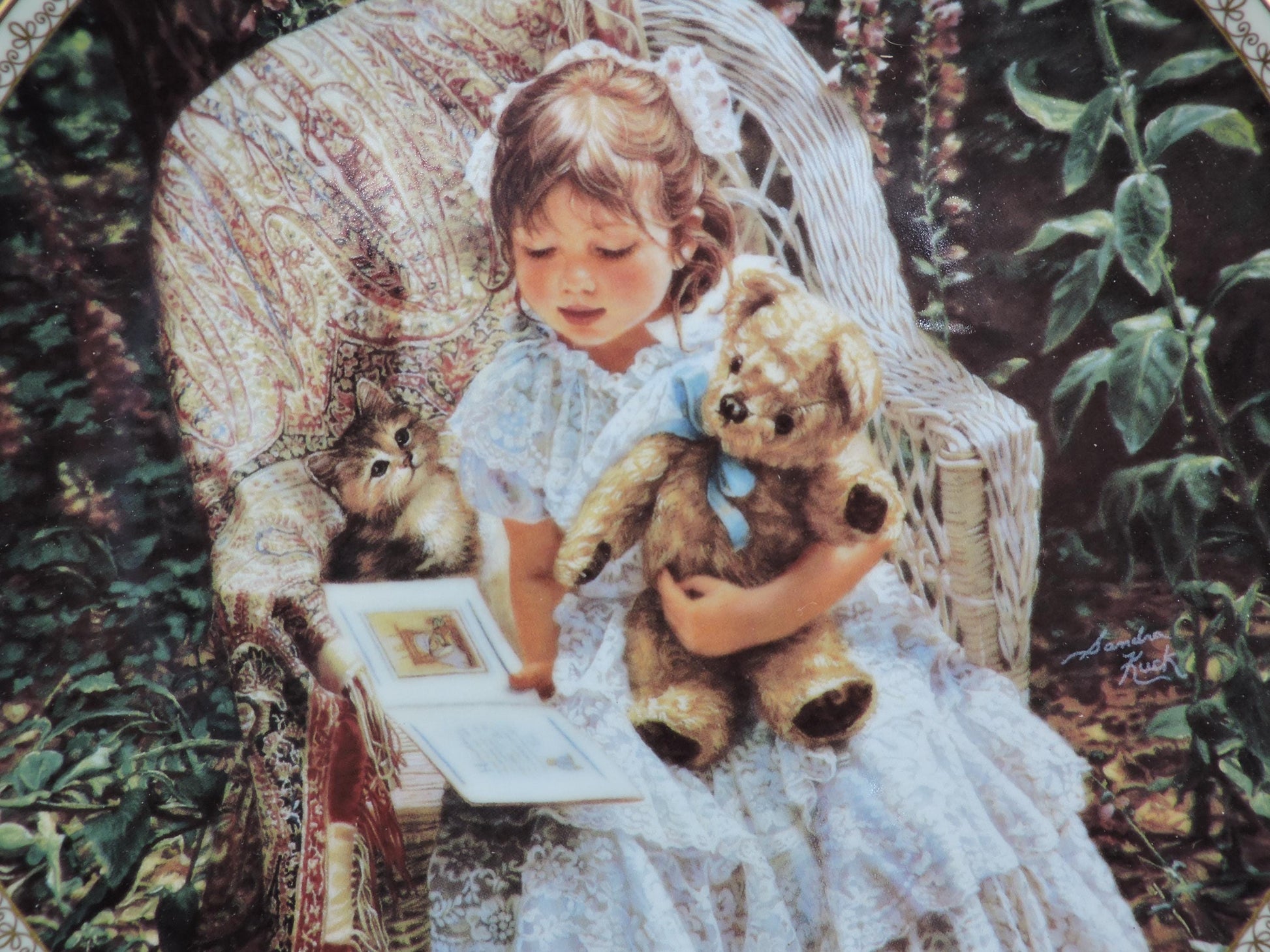 Sandra Kuck "Teddy Bear Tales" wall deco plate #1326