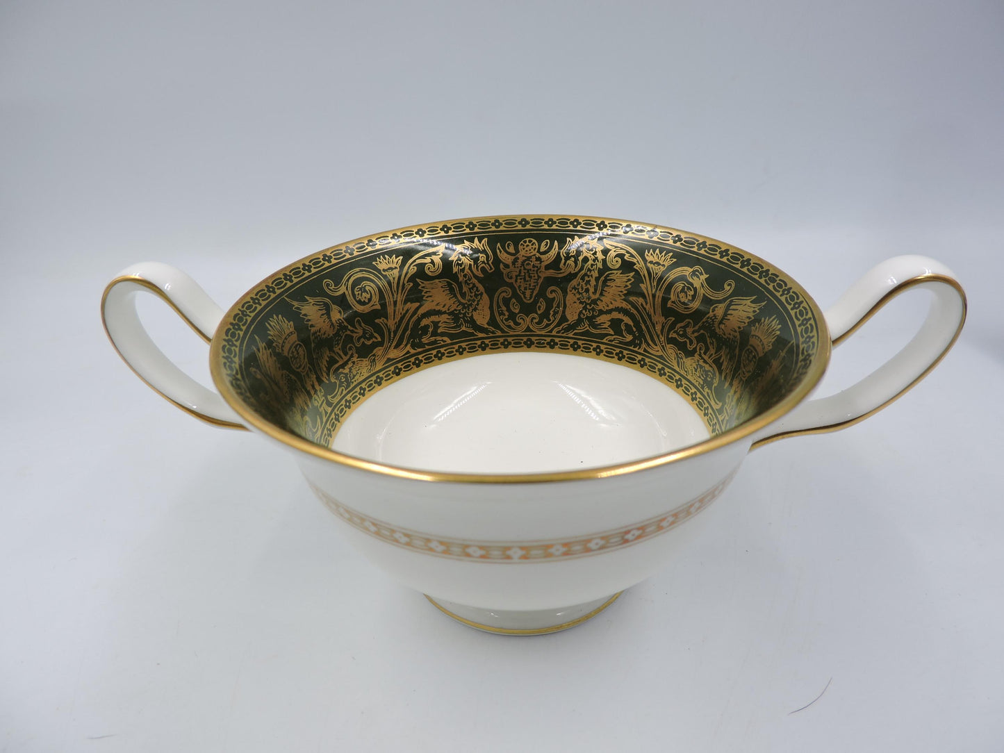 Wedgwood Florentine Green Gold W4170 Soup Cup