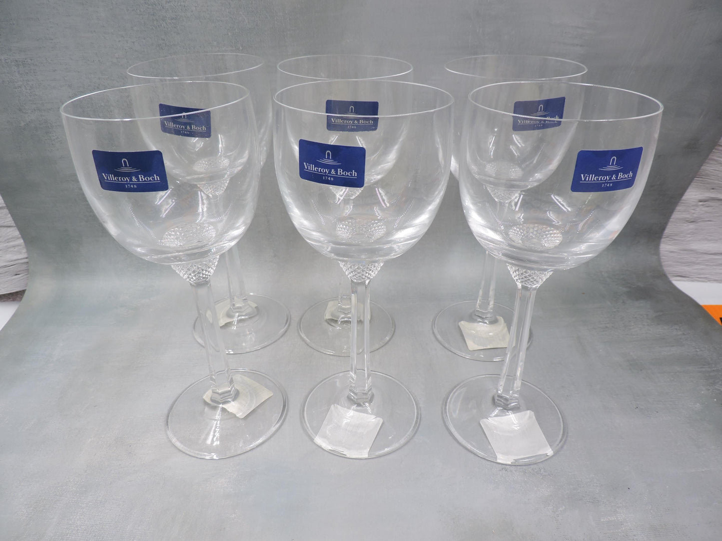11-7390-0020 Villeroy & Boch Octavie Claret, 9.5 oz, Crystal Set of 6