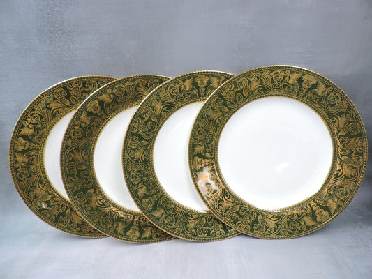 Wedgwood Florentine Green Gold W4170 Salad Plate Set of 4