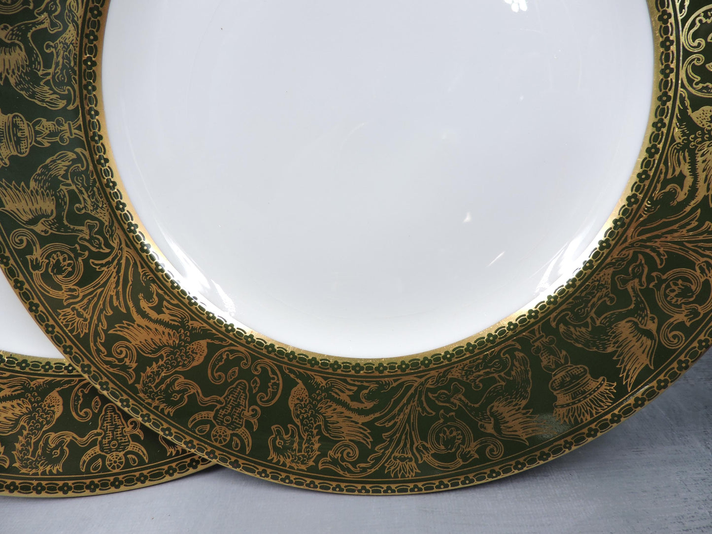 Wedgwood Florentine Green Gold W4170 Salad Plate Set of 4