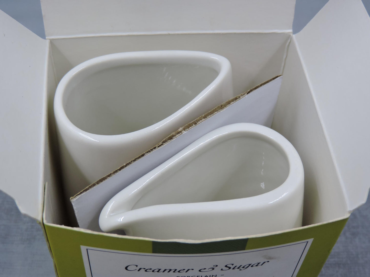 Tea Forte Sugar and Creamer White Porcelain Set