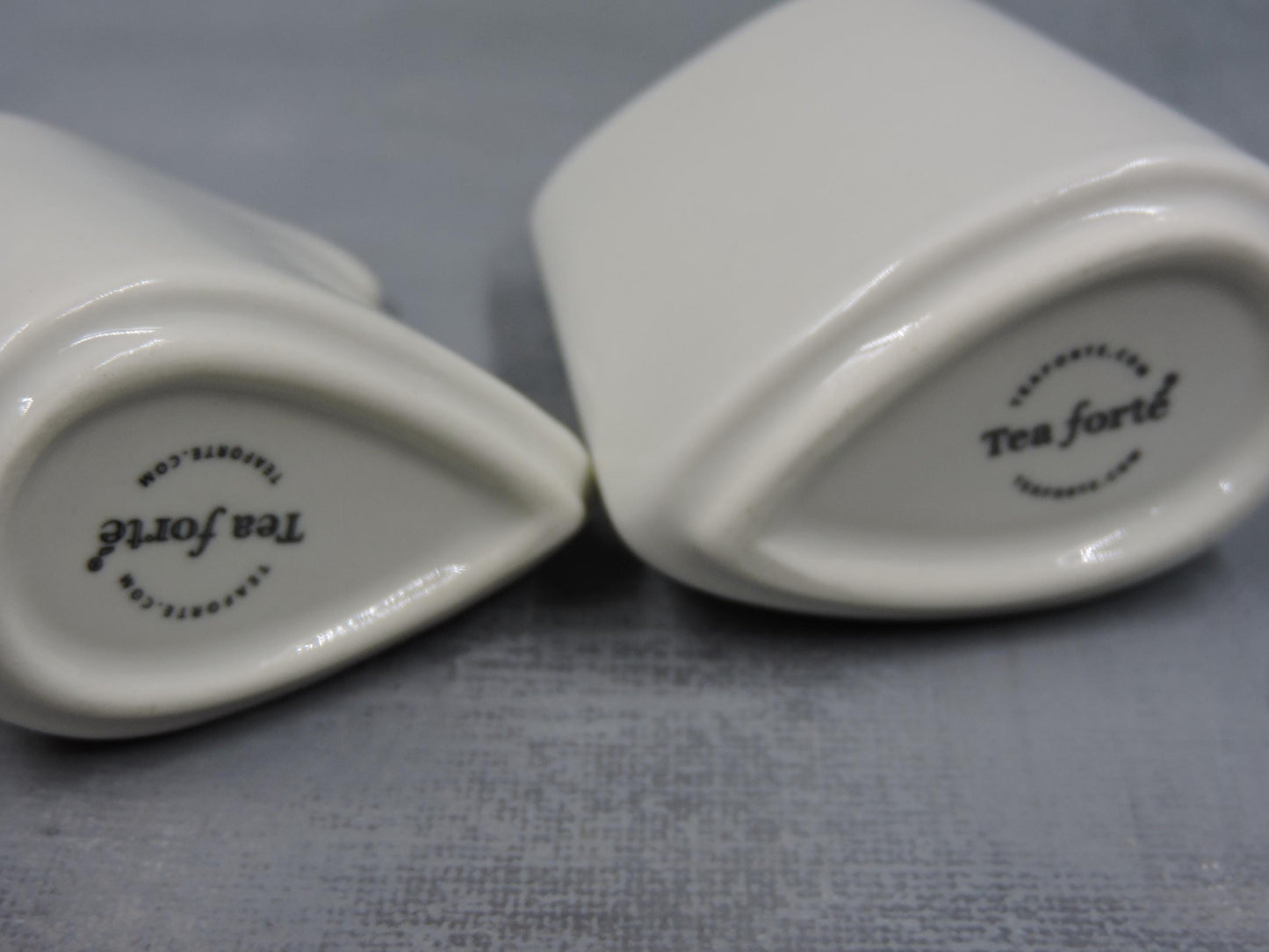 Tea Forte Sugar and Creamer White Porcelain Set