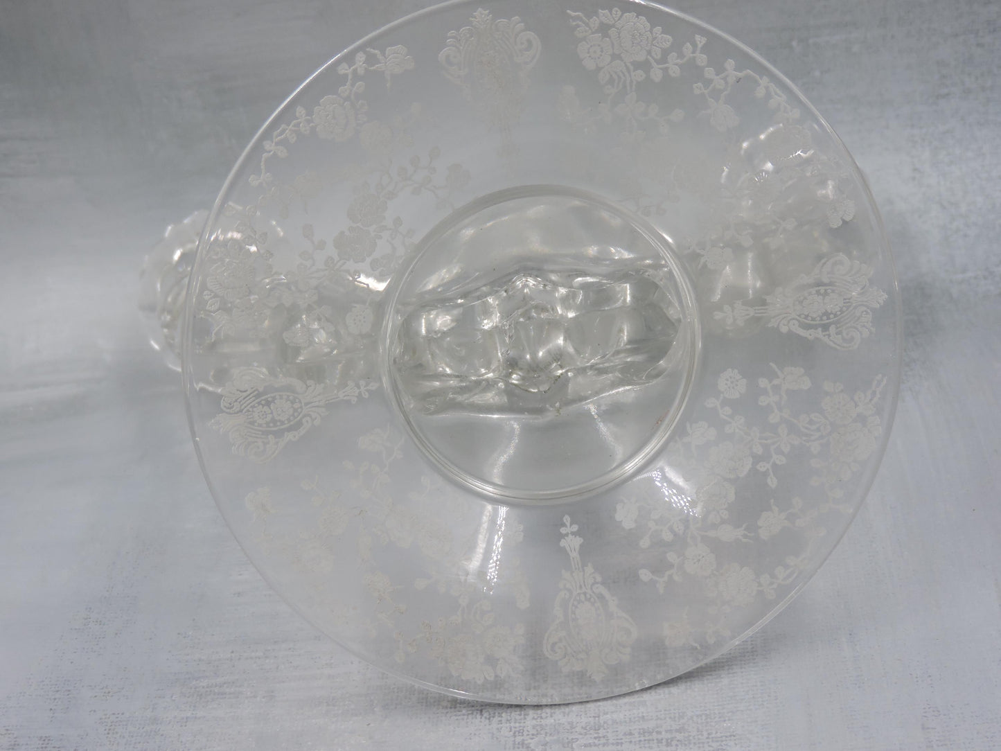 Cambridge Etched Double Candlestick Holder