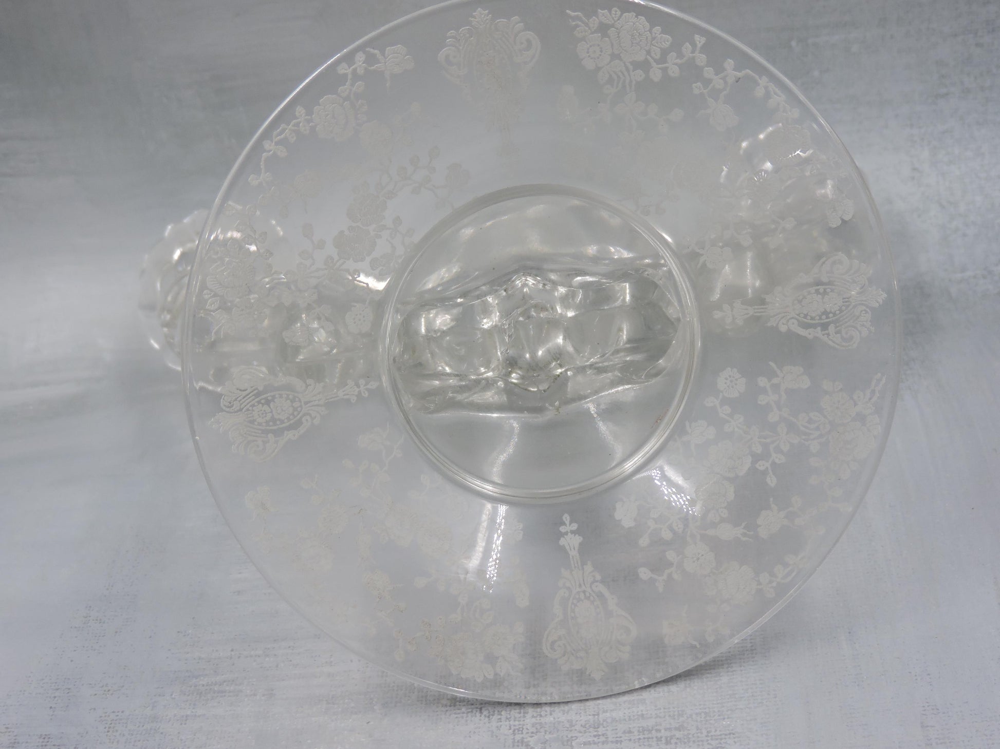 Cambridge Etched Double Candlestick Holder