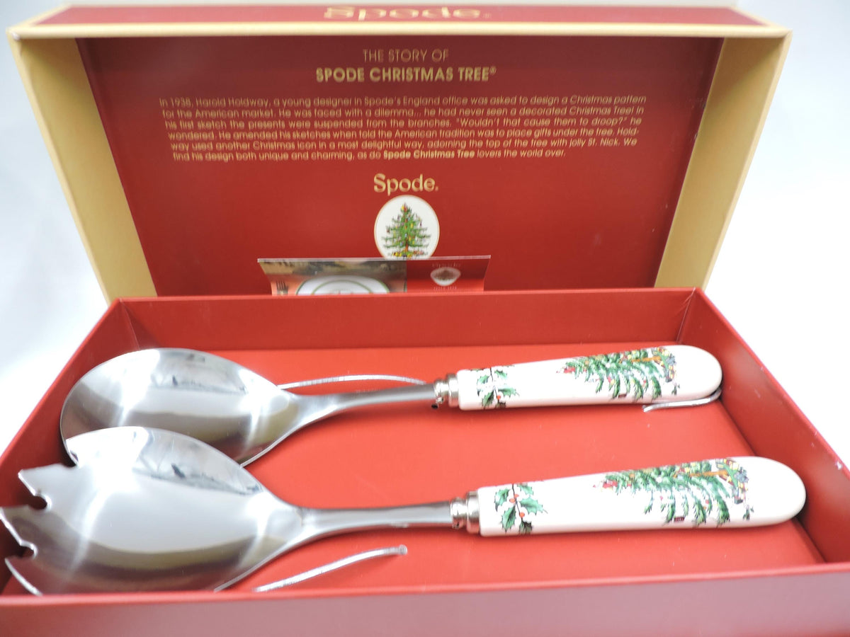Spode Christmas tree Tea Spoon , Cake Server, Salad Server, Spreader set