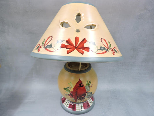 Lenox  holiday Winter greetings tealight lamp