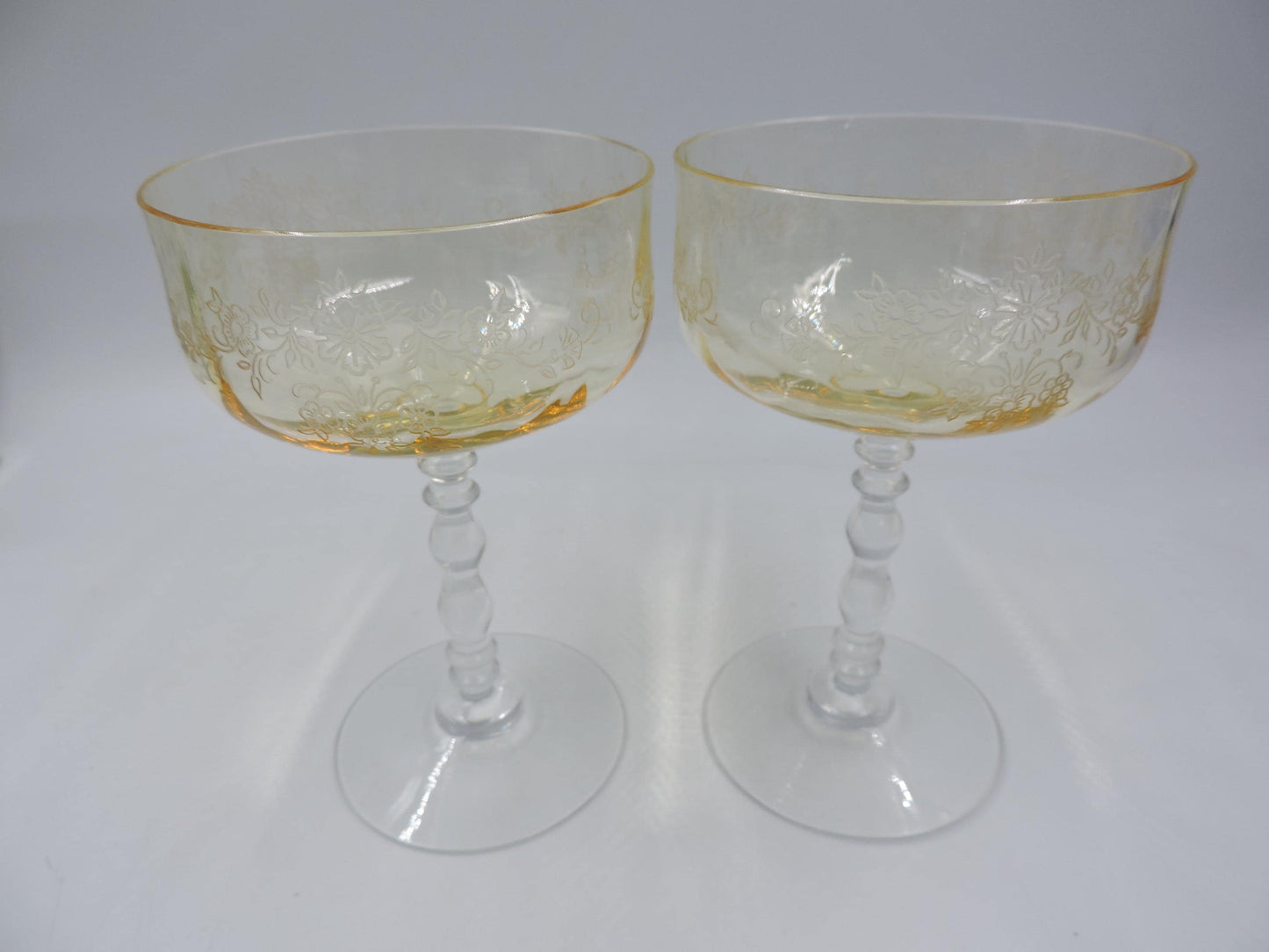 Frostria Etch Champagne/Tall Sherbet of 2