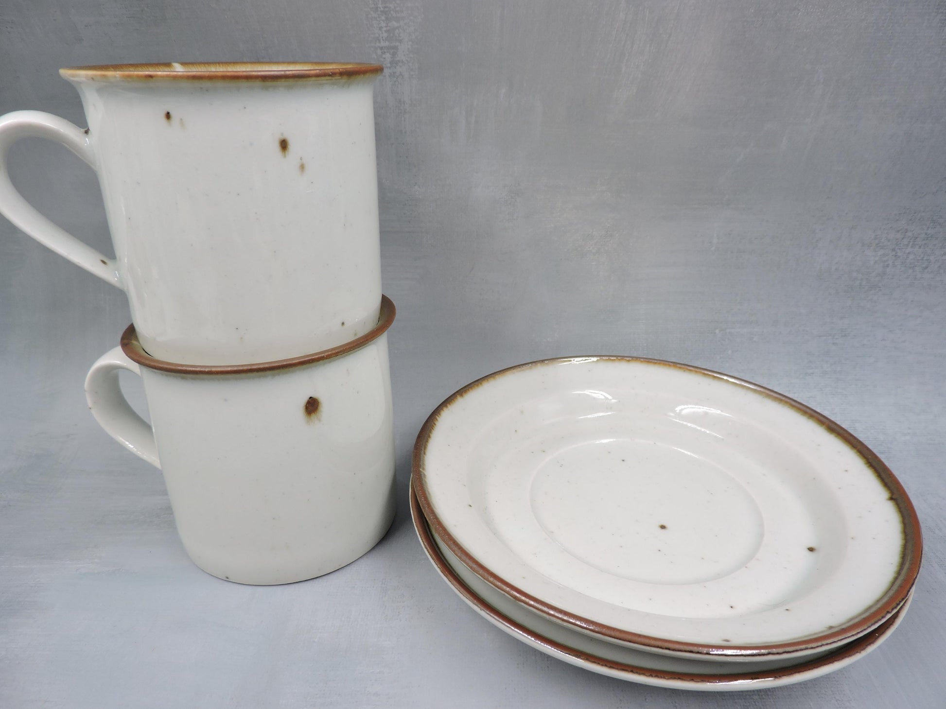 Dansk Mist Coffee Cup and Saucer for Two