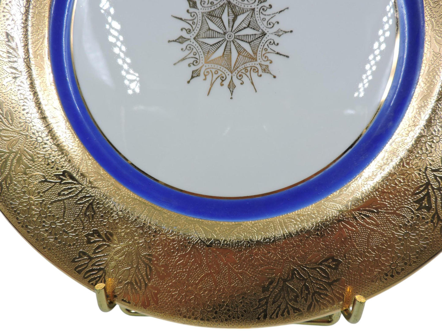 Superior Bavaria 22K Gold and Blue Dinner Plate (s)