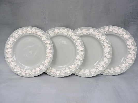 Wedgwood Queens ware Grey Shell Edge Bread Plate set of 4