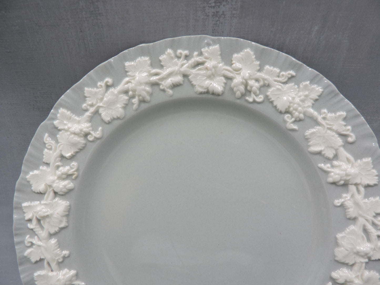Wedgwood Queens ware Grey Shell Edge Salad Plate set of 4