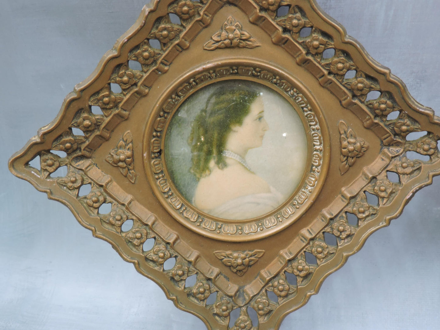 Vintage Cameo Creation Empress Eugene F.X. Winterhalter Frame Set of 2