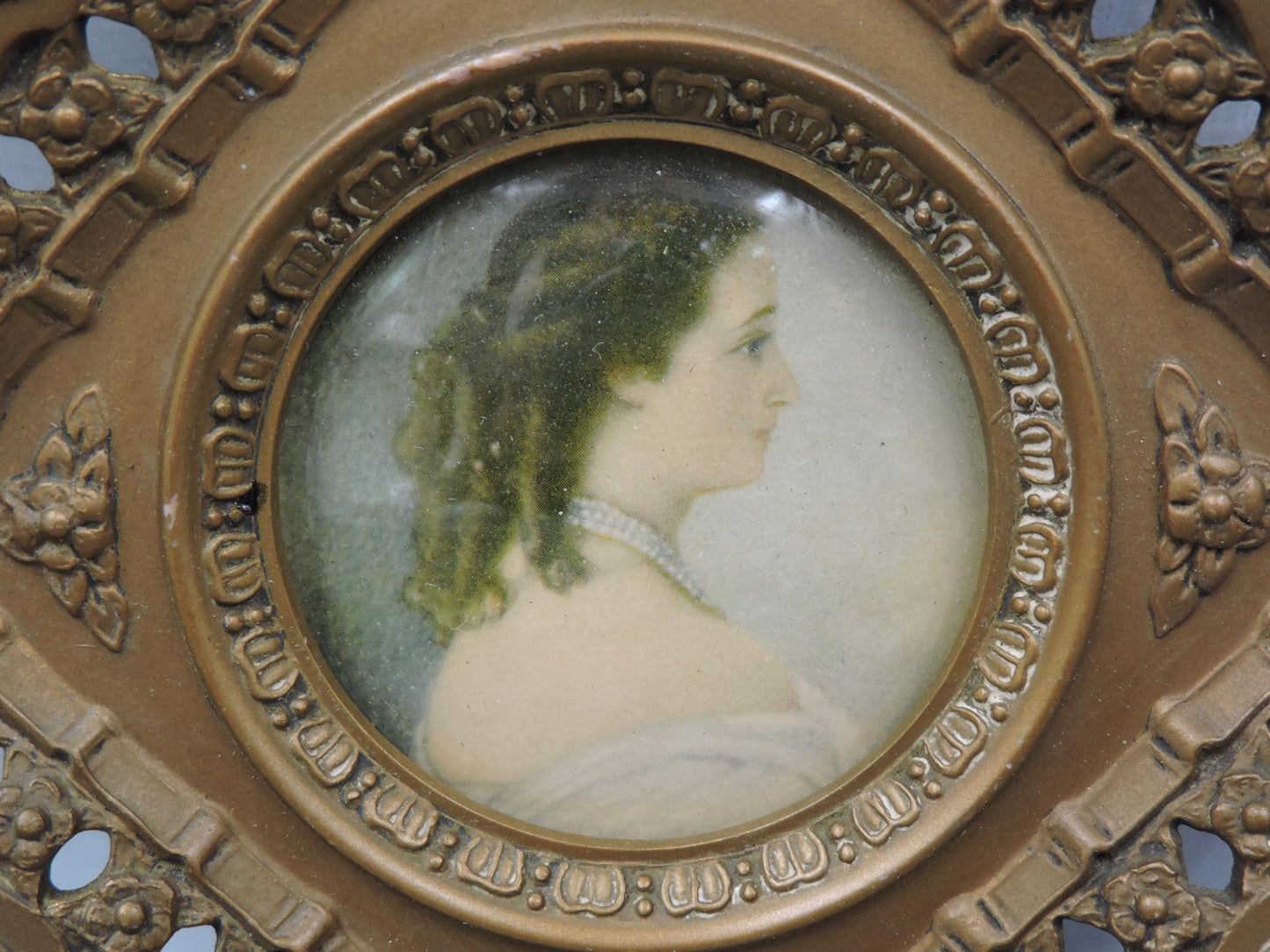 Vintage Cameo Creation Empress Eugene F.X. Winterhalter Frame Set of 2