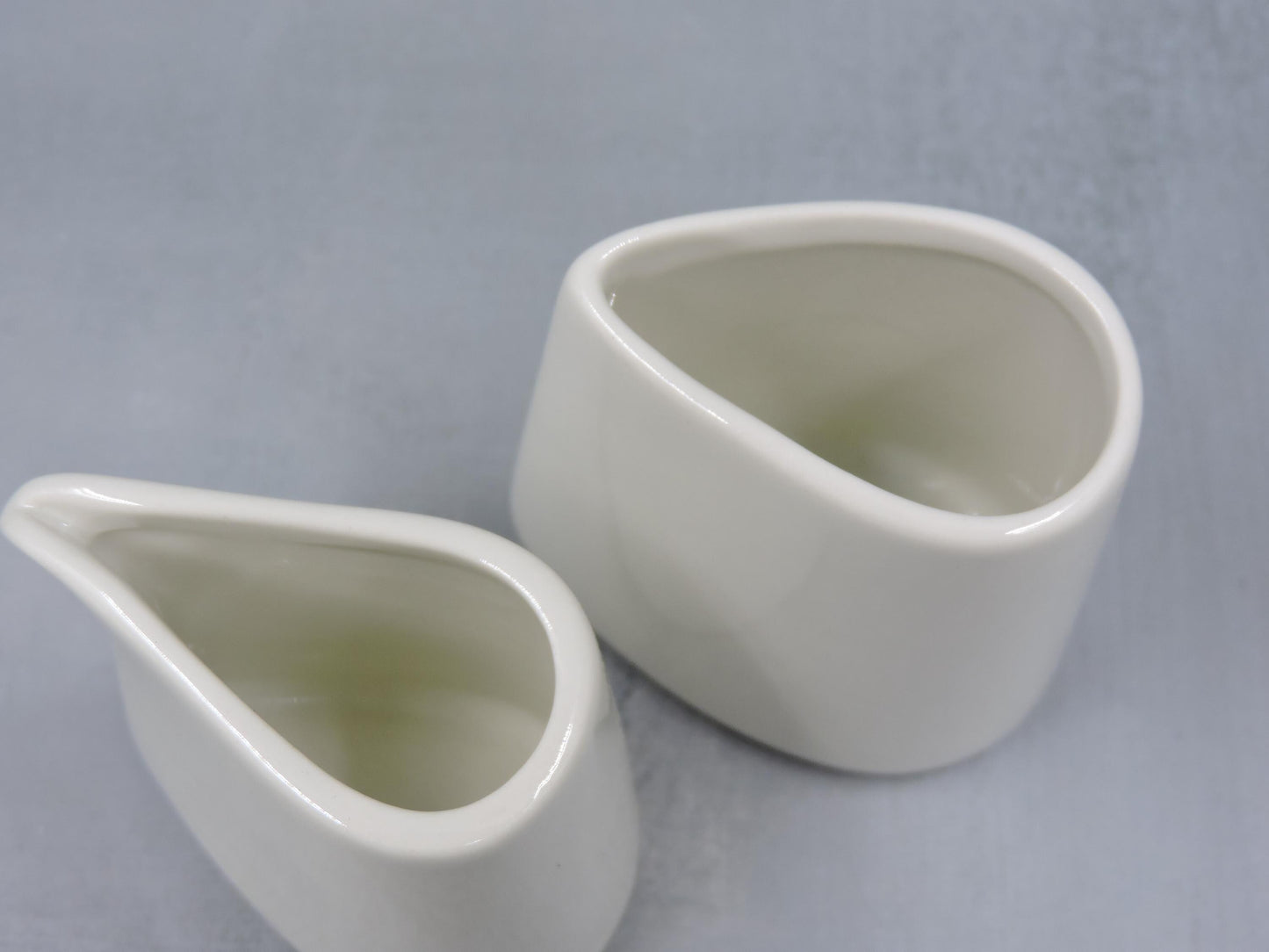 Tea Forte Sugar and Creamer White Porcelain Set