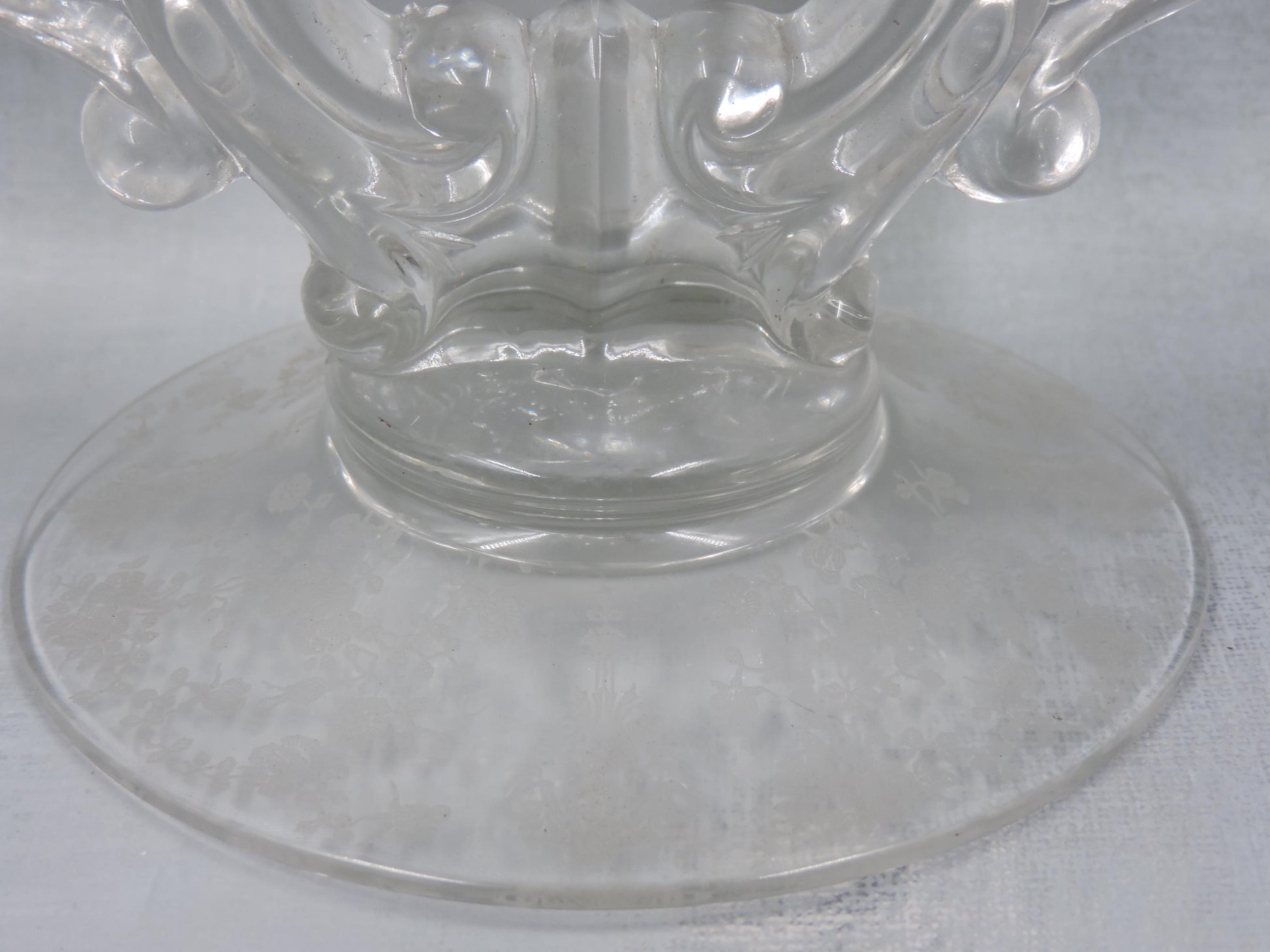 Cambridge Etched Double Candlestick Holder