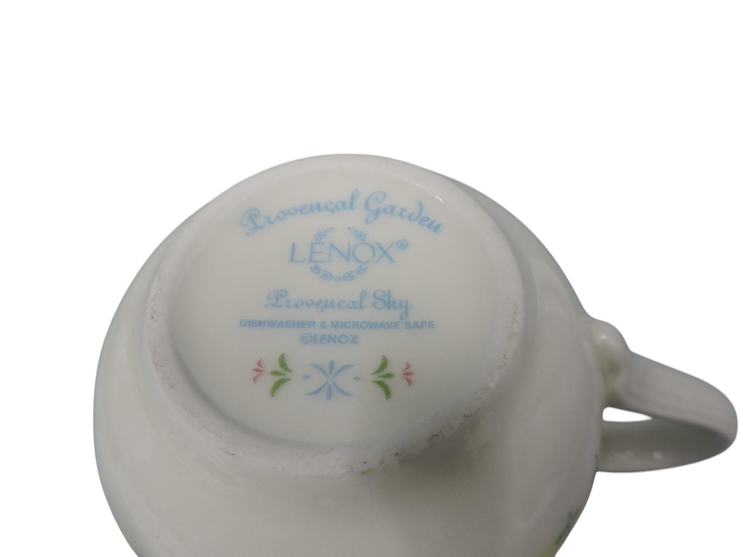 Lenox Provençal Garden Sky Breakfast Cup and Saucer Set Set of 4