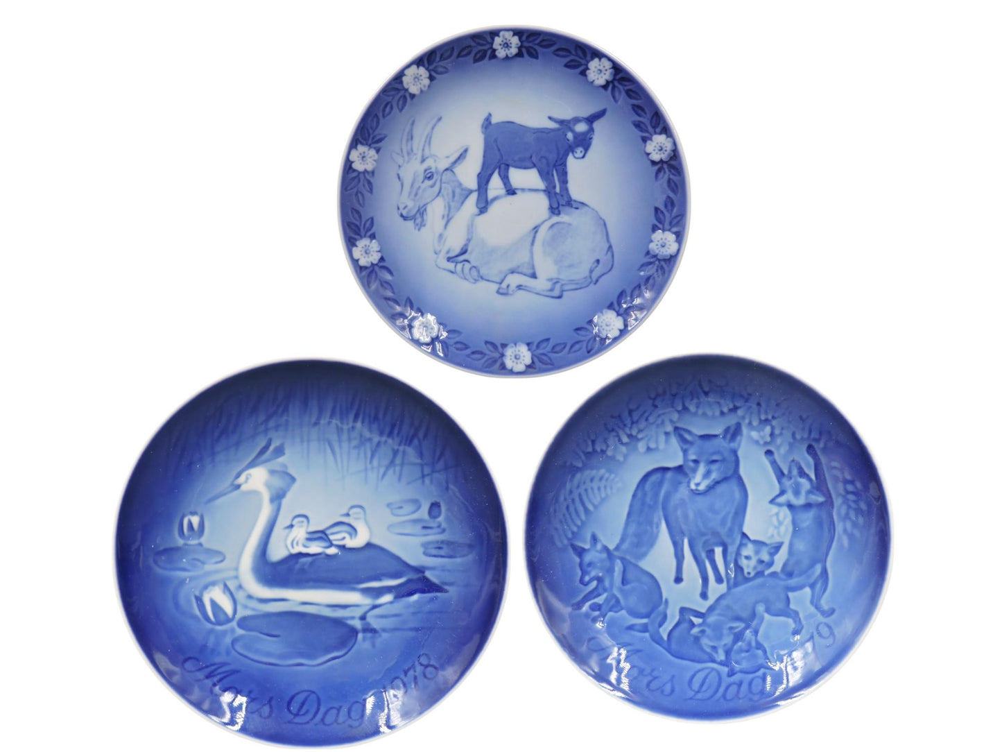 Bing & Grondahl Royal Copenhagen Denmark Plate Set of 3