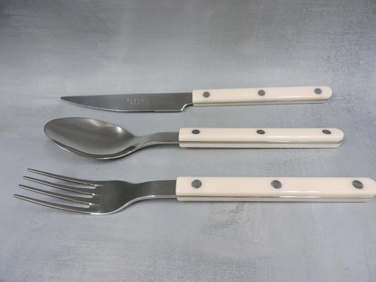 Sabre Bistrot Flatware – 3‑Piece Set , Ivory