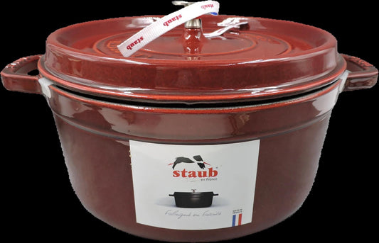 STAUB 7-Quart Round Cocotte in Grenadine 26cm