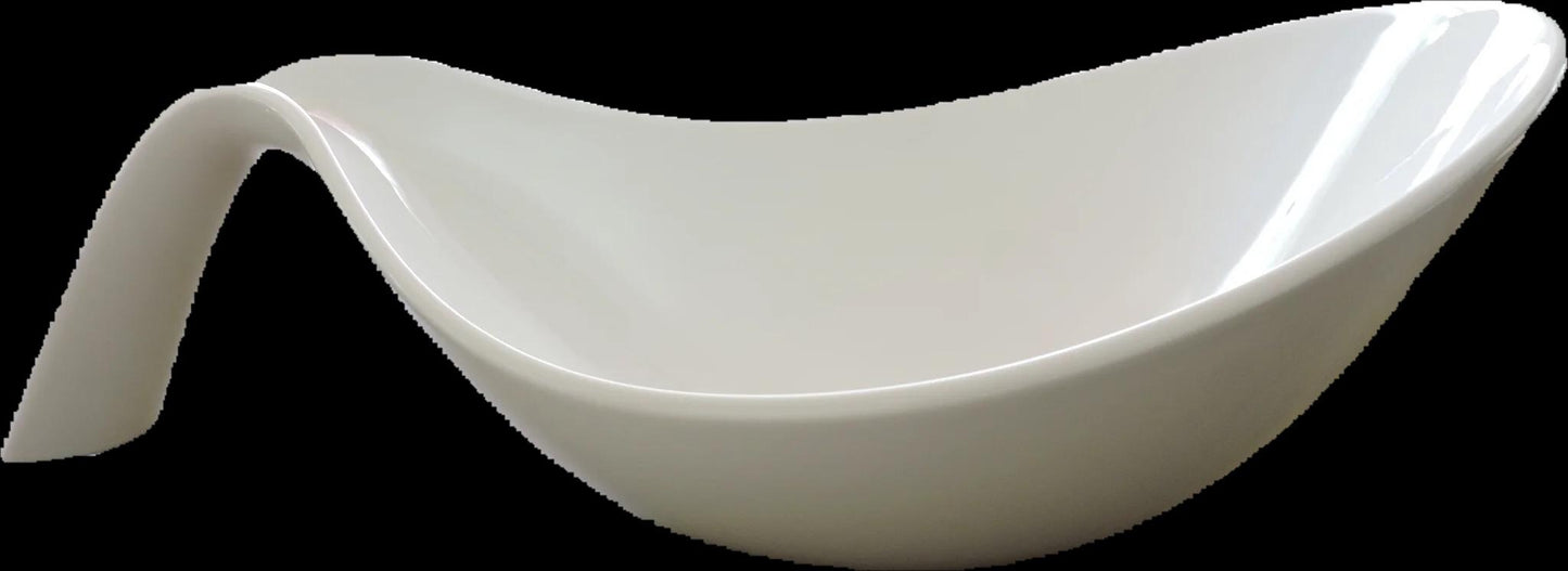 Villeroy & Boch Flow  Extra Large Salad Bowl with Handle, 60.75 oz, White