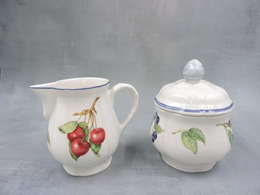 Villeroy and Boch Cottage Creamer and Sugar Bowl