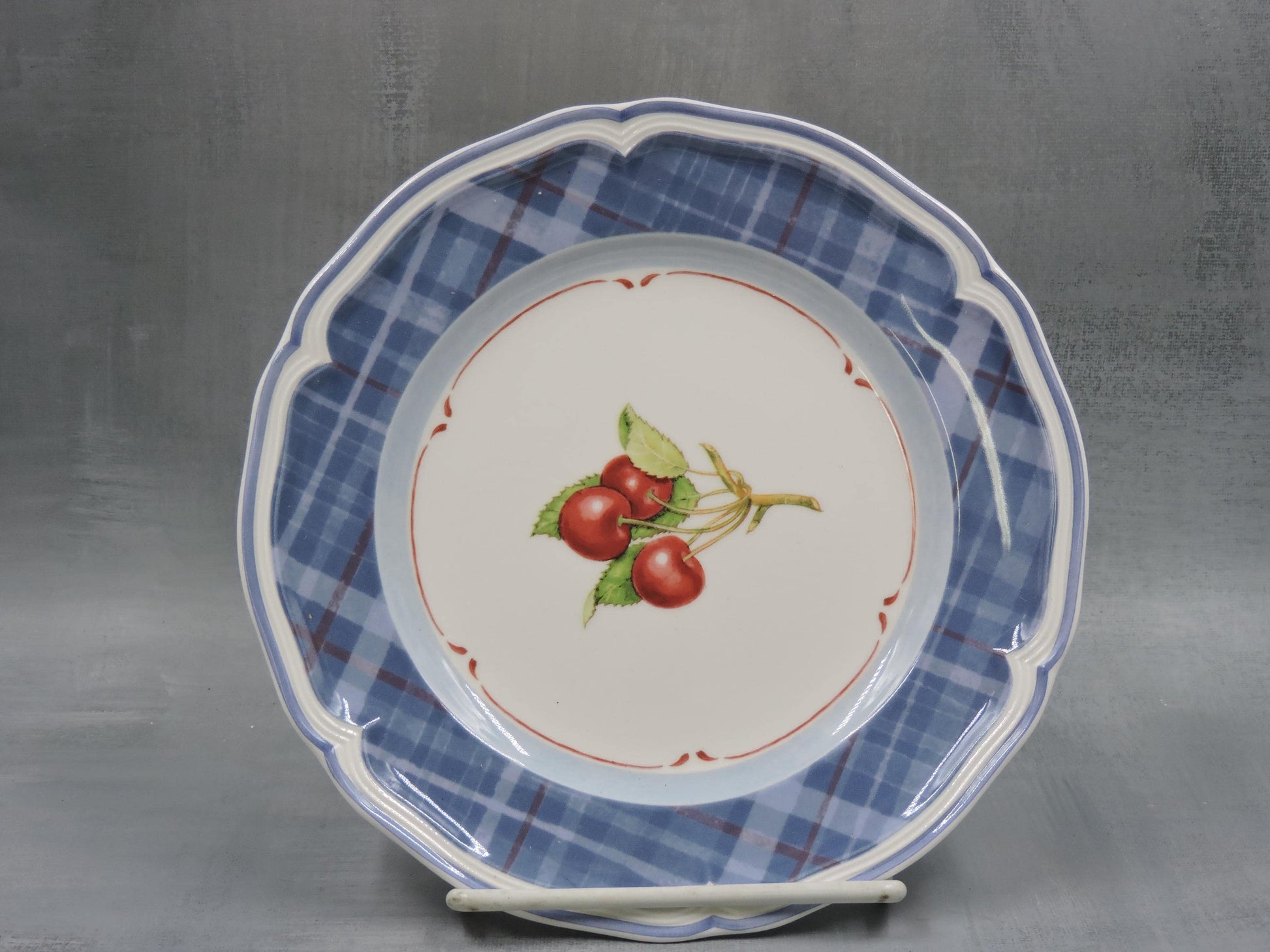 Villeroy and Boch Cottage Accent Salad Plate Blue Plaid #121