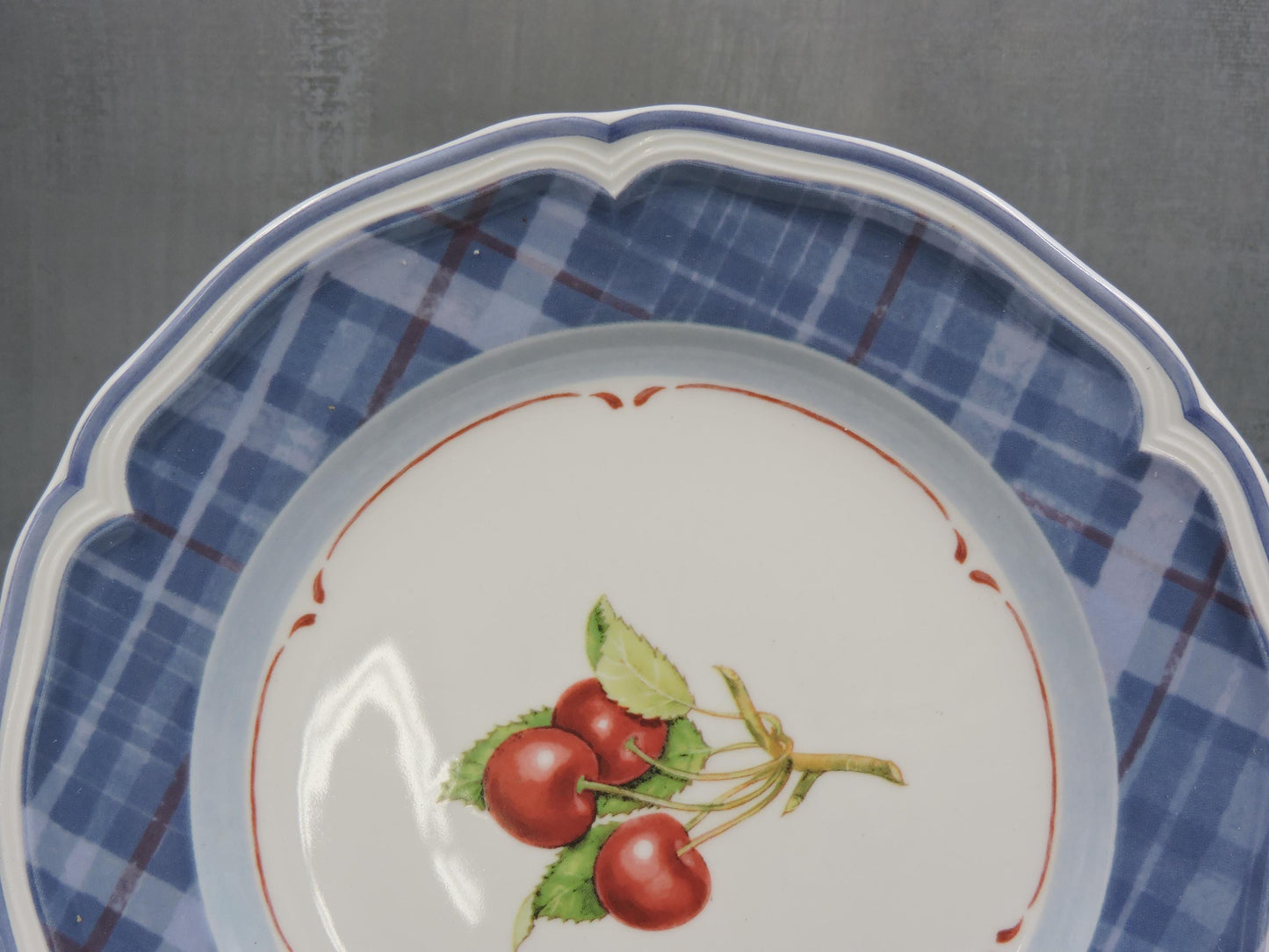 Villeroy and Boch Cottage Accent Salad Plate Blue Plaid #121