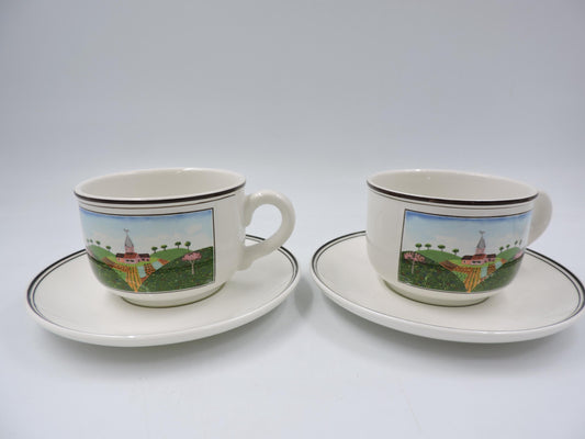 Villeroy and Boch Naif Tea cup & Saucer Set of 2