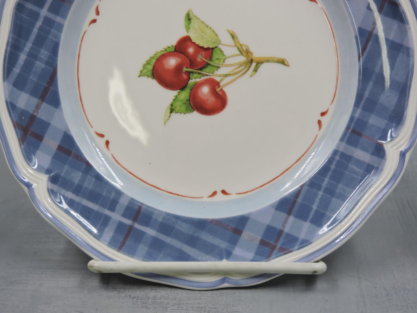 Villeroy and Boch Cottage Accent Salad Plate Blue Plaid #121