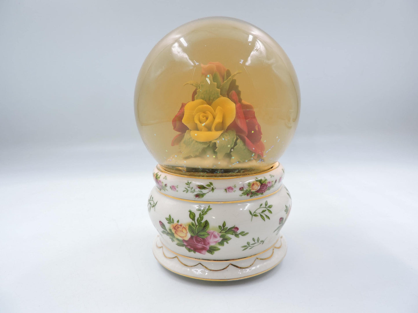Royal Albert Old Country Roses Musical Snow Globe #125