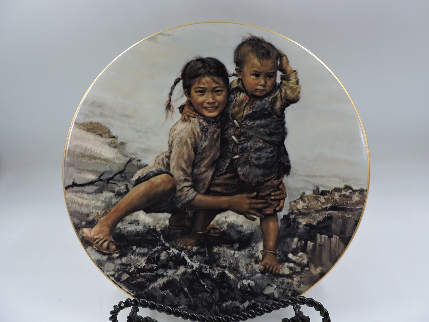 Brother and Sister 1984 Ltd Edition Children of Aberdeen Series Plate