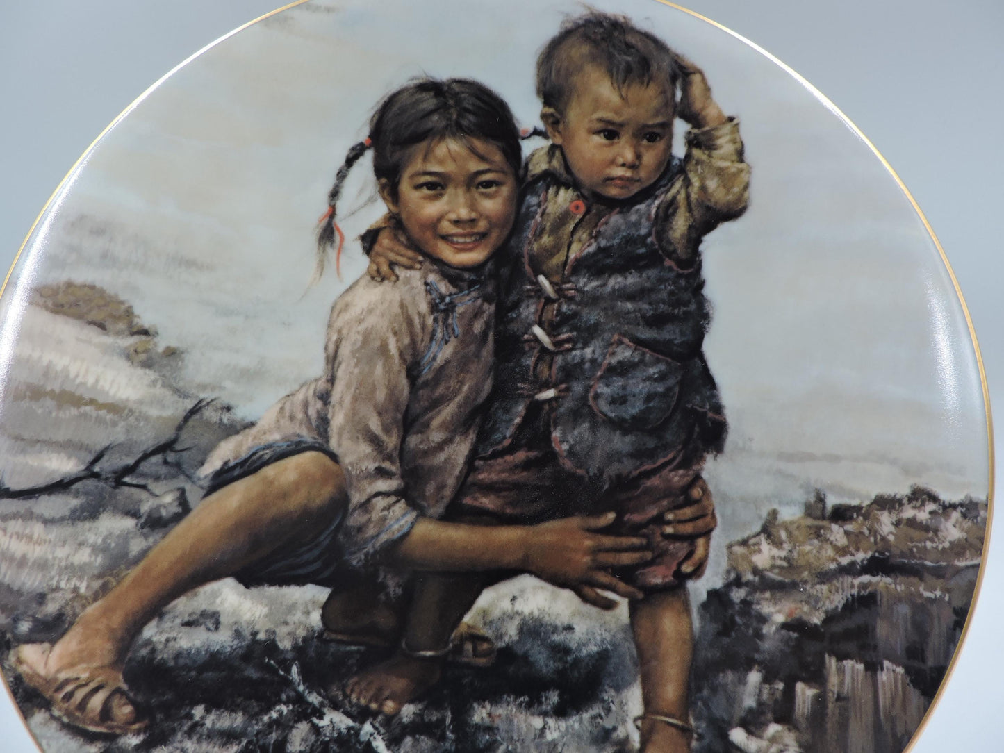 Brother and Sister 1984 Ltd Edition Children of Aberdeen Series Plate