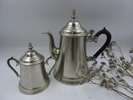 Vintage Pewter Metawa Holland Pot, Sugar Bowl