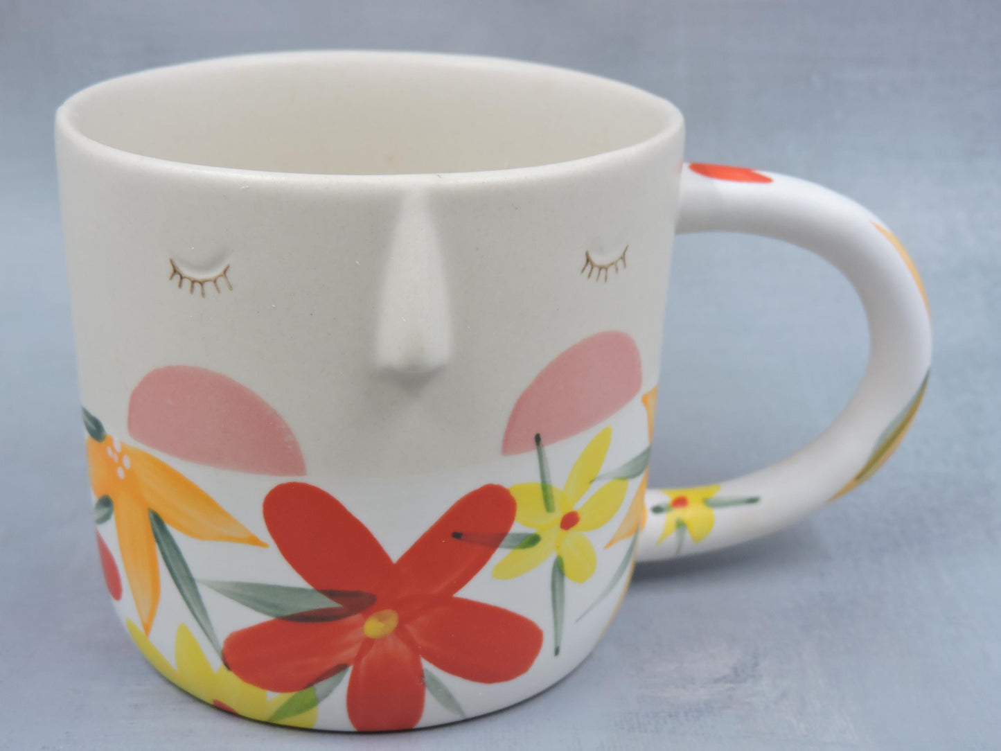Anthropologie Visage Floral Mug by Fotini Tikkou
